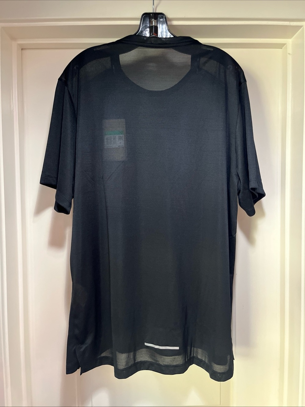 Mens XL Nike Dri-FIT Miler Running Short Sleeve Shirt Black Mesh New AJ7565-010 - Picture 7 of 14